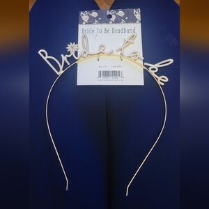 Gold 'Bride to Be' Headband, New With Tag